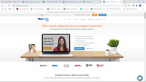 proprofs live chat software