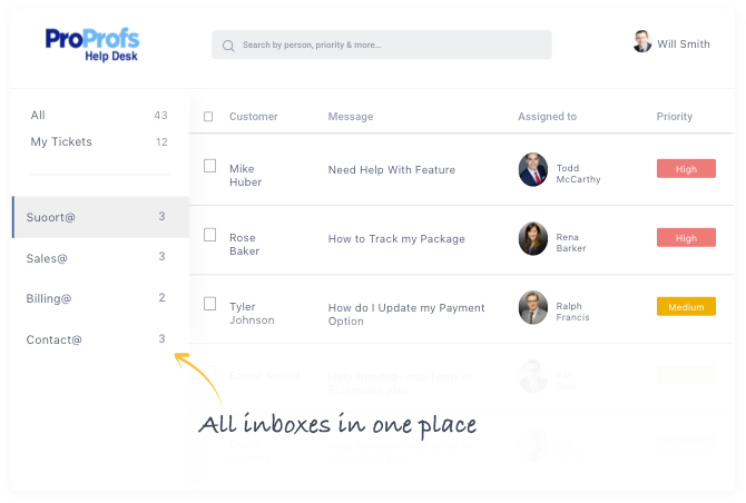 Got customer-facing emails in same place with shared inbox feature